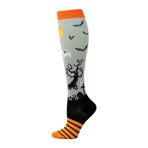 Halloween Ma Của Phụ Nữ Nén Vớ Ống Thể Thao Đầu Gối Vớ Cao Tốt Nghiệp Cho Y Tá Thể Thao Du Lịch & Chuyến Bay - Product Image 5
