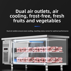 Refrigerador Comercial <span class=keywords><strong>Bajo</strong></span> Mostrador de Acero Inoxidable, con Disipador de Calor Desmontable, para Cocina de Restaurante, Superventas - Product Image 2