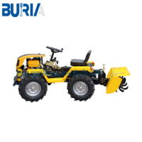 Tracteur miniature BURIA 18HP de haute qualité, neuf, 4 roues motrices, utilisation agricole, transmission par engrenages, multifonctionnel