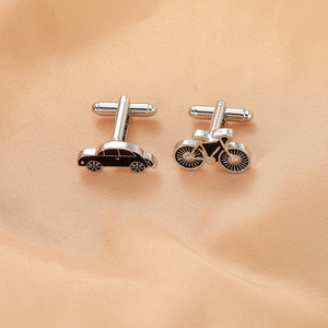 Venta al por mayor personalizado divertido coche logotipo traje <span class=keywords><strong>camisa</strong></span> tachuelas conjunto piedras preciosas botón <span class=keywords><strong>gemelos</strong></span> para hombres de lujo - Product Image 6