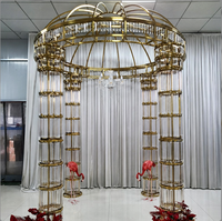 Arco de Boda Personalizado, Gazebo, Pabellón para Ceremonias, Fondo de Escenario para Fiestas, Decoración para Eventos en Interiores y Exteriores, Estructura Metálica