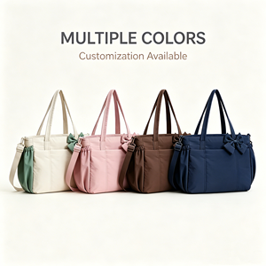 Bolsa de Viaje Elegante para Bebé, Bolso Tote Diario para Mamá con Compartimento para Laptop, Bolso de Mano Portátil para Mujer, Bolsa de Pañales para Viaje - Product Image 4