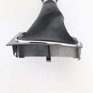 Car Gear Knob TPR <b>Material</b> Black With <b>Red</b> Stitching For Manual Transmission Vehicles - Product Image 3