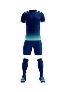 Jersey sepak bola pria Logo kustom Set kualitas tinggi 100% poliester kain kelas atas cepat kering 34/5000 kaus sepak bola - Product Image 3