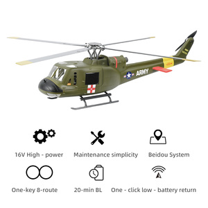 फ्लाईविंग UH-1 हुई 4 ब्लेड इलेक्ट्रिक आरसी हेलीकॉप्टर जीपीएस और स्वचालित कम बैटरी वापसी के साथ उड़ान भरने के लिए तैयार - Product Image 3