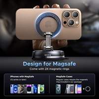 Support magnétique pour voiture UGREEN 2500gf, support de téléphone magnétique à ventouse, type ventouse, en alliage d'aluminium, rotatif à 360°