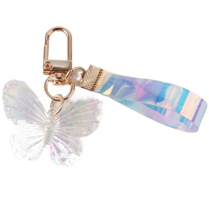 Llavero de Mariposa de Cristal de Anime Hecho a Mano, Acrílico 3D, Colorido y Ligero, con <span class=keywords><strong>Clip</strong></span> para Cinturón y Accesorio para Bolsa - Product Image 5