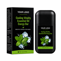 Barra Energética con Aceite Esencial Refrescante y Estimulante, Natural y Suave, para Refrescar y Estimular el Cerebro Durante la Conducción y el Estudio