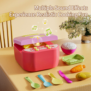 2024 nouvelle mode unisexe cuisine ensemble de jeu en plastique <span class=keywords><strong>petit</strong></span> <span class=keywords><strong>Chef</strong></span> semblant cuisine jouet boîte enfants <span class=keywords><strong>petit</strong></span> cuiseur à riz Simulation - Product Image 3