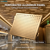 Panneau décoratif en aluminium perforé de haute qualité pour plafond intérieur, façade extérieure, bardage métallique pour projet de construction