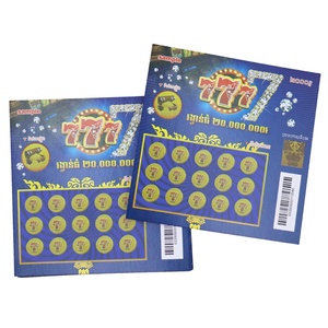 บัตรขูดรางวัลแบบกำหนดเอง ดีไซน์ใหม่ปี 2025 ขายดี บัตรลอตเตอรี่ขูด บัตรขูดสำหรับเกมพนัน - Product Image 4