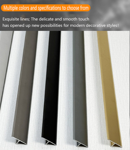 Embellecedor de moldura en T de aleación de aluminio de 10mm <span class=keywords><strong>para</strong></span> huecos de suelo de tablones laminados Esquina de protección de borde de azulejo - Product Image 4