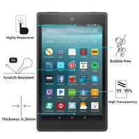 9H temperli cam Amazon Kindle yangın HD 8 7 çocuk Edition 8.0 7.0 inç ekran koruyucu 2019 için 2018 2017 şeffaf koruyucu Film