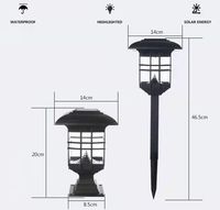 Lampes solaires LED étanches IP65 pour portail, éclairage paysager de jardin, lampes de poteau à lumière chaude