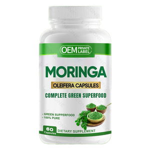Oem/ODM 100% tinh khiết Moringa viên nang Vegan Hữu Cơ viên nang Moringa oleifera lá bột chiết xuất viên nang - Product Image 1