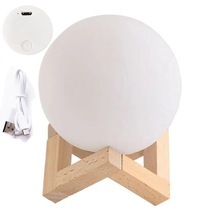 Lámpara De Luna LED RGB, luz nocturna USB impresa en 3D con Interruptor táctil, proyección blanca cálida de 5V, Material ABS moderno para uso doméstico en el dormitorio - Product Image 6
