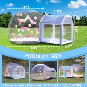 Carpa Burbuja Transparente Sayok, Casa de Burbujas Inflable Portátil para Exteriores, Carpas de Burbujas Inflables para Niños - Product Image 5
