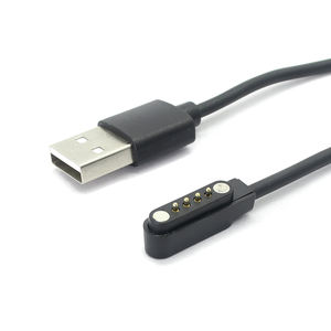 Dongguan fábrica personalizada <span class=keywords><strong>4</strong></span> magnético POGO pin cable conector reloj inteligente cable de carga rápida <span class=keywords><strong>cargador</strong></span> de cable de datos USB magnético - Product Image 4