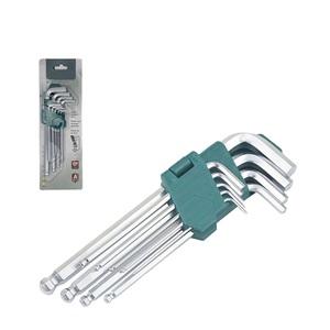 Set di chiavi esagonali <span class=keywords><strong>a</strong></span> testa sferica <span class=keywords><strong>lunga</strong></span> Mitsushi 9 pezzi in acciaio al carbonio, per uso industriale e fai-da-te, personalizzazione OEM, materiale CrV, <span class=keywords><strong>chiave</strong></span> <span class=keywords><strong>a</strong></span> <span class=keywords><strong>brugola</strong></span> - Product Image 2