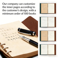 Cuaderno de Cuero PU Personalizado con Espiral, Juego de Regalo con Bolígrafo, Cuaderno de Viaje Vintage, Personalizado, A5/A6, 7 Artículos de Papelería
