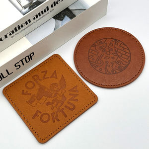 Personalized Custom <b>Table</b> <b>Placemats</b> High Quality Round Tea Cup coaster Home Decor Luxury Reusable PU Leather coaster THC-021 - Product Image 2