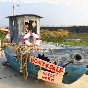 Modèle de <span class=keywords><strong>bateau</strong></span> <span class=keywords><strong>pirate</strong></span> en <span class=keywords><strong>bois</strong></span> décoratif de style antique sur mesure de 2 m pour accessoires de photographie - Product Image 4