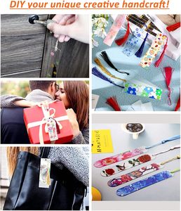 Acrylic Bookmark Trống Thẻ Trong Suốt Hình Chữ Nhật Và Vòng Đánh Dấu Số Lượng Lớn Thủ Công Mỹ Nghệ Treo Quà Tặng Thẻ Giá Thẻ - Product Image 4