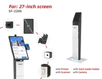 Support de Kiosque Self Service monté sur Vesa de 27 pouces avec imprimante haute vitesse intégrée