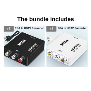 Convertidor AV a HDTV, Adaptador RCA a HD, Mini Upscaler <span class=keywords><strong>de</strong></span> Video y Audio Compuesto CVBS 1080P para Wii, PS2, VHS, DVD - Product Image 4
