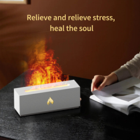 Diffuseur d'aromathérapie à flamme colorée, humidificateur à effet de flamme de cheminée pour la maison et le bureau