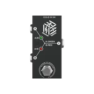 Guitar Pedals ABY Box Line Selector AB Switch Mini Guitar Effect Pedal Bidirectional Transmission Metal Casing Anti-slip Support