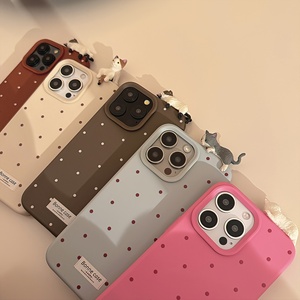 เคสโทรศัพท์ TPU สำหรับ iPhone 16 <span class=keywords><strong>14</strong></span> <span class=keywords><strong>ProMax</strong></span> 12 <span class=keywords><strong>สี</strong></span>พื้นเรียบง่ายน่ารัก ลายแมวนอน 3 มิติ เคสโทรศัพท์เหมาะสำหรับ iPhone 16 ลายจุดเรียบง่าย - Product Image 4