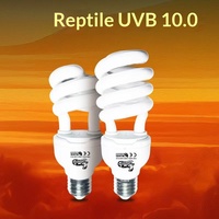 Lampe chauffante à spectre complet UVB10.0 pour reptiles, supplément de calcium, économe en énergie, pour tortues, dragons barbus et lézards