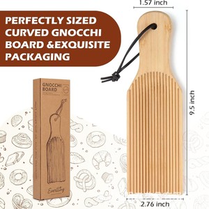 กระดานไม้สำหรับทำพาสต้าพร้อมร่องสำหรับทำมักกะโรนีและบะหมี่โฮมเมด - Product Image 4