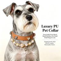 Collier Bling pour animaux de compagnie, en cuir PU avec cœur, strass et perles, collier décoratif multicolore pour chiens et chats, idéal pour les petits animaux, les fêtes et les séances photo