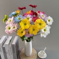 Fleurs artificielles en soie à 4 têtes, papillons, 58 cm, multi-branches, fausses fleurs pour mariage, décoration intérieure, accessoires de photographie, vente en gros