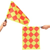 Drapeau d'arbitre Linesman 100% polyester 2 pièces drapeau d'arbitre pour match de football