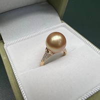 Bijoux élégants pour femmes de style vintage, marque Pmr, fabrication chinoise, argent plaqué, perle d'eau douce naturelle cultivée ronde blanche de qualité supérieure, bague