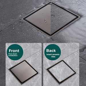 Drain <span class=keywords><strong>de</strong></span> sol carré moderne en laiton anti-odeur <span class=keywords><strong>de</strong></span> 12cm égouttoir <span class=keywords><strong>de</strong></span> douche <span class=keywords><strong>de</strong></span> salle <span class=keywords><strong>de</strong></span> bain brossé couverture <span class=keywords><strong>de</strong></span> <span class=keywords><strong>grille</strong></span> d'insertion <span class=keywords><strong>de</strong></span> carrelage poli Rectangle - Product Image 4