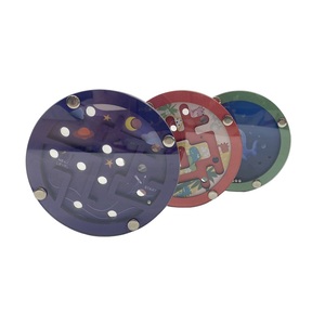 Jeu de <span class=keywords><strong>labyrinthe</strong></span> en bois double face <span class=keywords><strong>2</strong></span>-en-<span class=keywords><strong>1</strong></span> avec billes pour enfants - Product Image 1