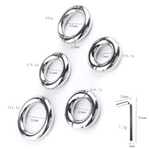 Maca de esfregaço de aço inoxidável resistente, anel de metal para homens, anel de 5 tamanhos, anel de penas para glande retardado - Product Image 5