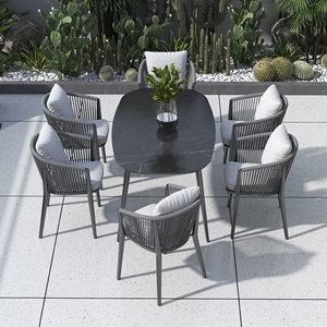 Ensemble de meubles de jardin patio <span class=keywords><strong>restaurant</strong></span> extérieur <span class=keywords><strong>terrasse</strong></span> bon marché Fuliu chaise de salle à manger extérieure tissée en corde meubles de chaise de <span class=keywords><strong>terrasse</strong></span> en corde - Product Image 6
