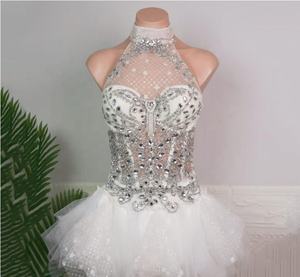 Costume da Palcoscenico per Gruppo di Ragazze Stile Raffinato con Strass Luccicanti e Dettagli a Forma di Sirena - Product Image 2