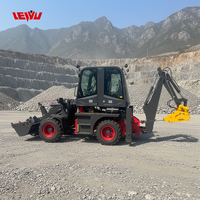 Ekskavator Mini Towable Laris Manis Bersertifikasi CE EPA, Loader Backhoe Mini Besar, Retroexcavadora, Traktor Pertanian 4x4, Loader Backhoe Kecil