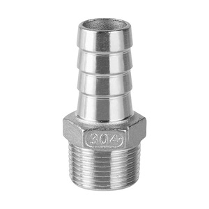 Raccord de tuyau hexagonal en acier inoxydable, filetage mâle 1/2 pouces, connecteur de tuyau industriel, accessoire de plomberie de qualité 304 - Product Image 1