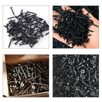 #6 Boîte grise 8 # vis à cloison sèche en phosphate noir M4.2 * 30mm vis noire à tête clairon pour clous de panneau de gypse en bois vis à cloison sèche 1 1/4
