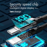 100W Superschnelles Ladekabel Typ-C mit voll kompatiblem Digital-Display-LED-Bildschirm für Echtzeit-Leistungsanzeige