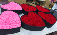 Kotak Bunga Mawar Bentuk Hati Hadiah Hari Valentine Hari Ibu Natal Mawar Abadi untuk Dekorasi Hadiah