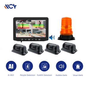 24V Grande Construção Carregador Escavadeira Empilhadeira Pedestre Sistema de Aviso Proximidade AI Câmera Blind Spot <span class=keywords><strong>Car</strong></span> Light Acessórios - Product Image 4