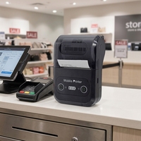Printer Thermal Nirkabel 58mm Portabel Pembuat Struk Mini dengan Printer POS Genggam Tipe-C untuk Android IOS